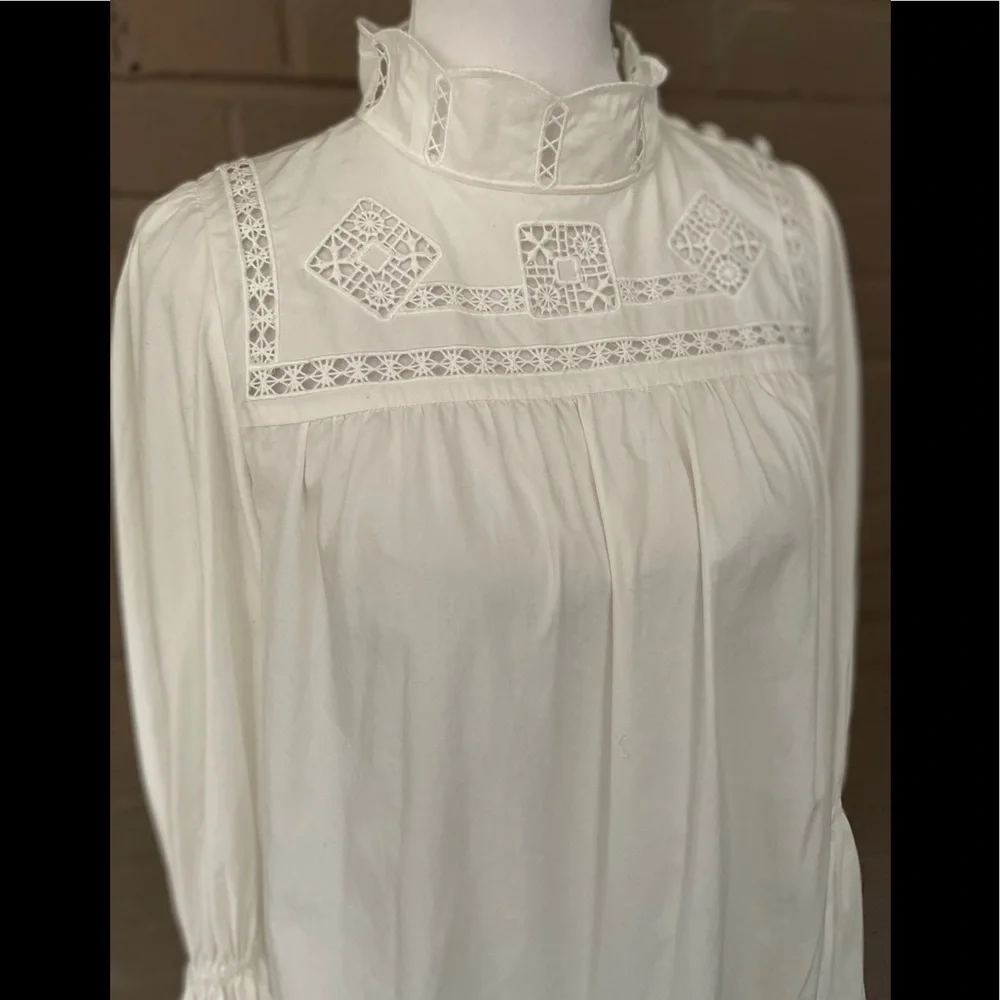 Free People White cotton blouse  S